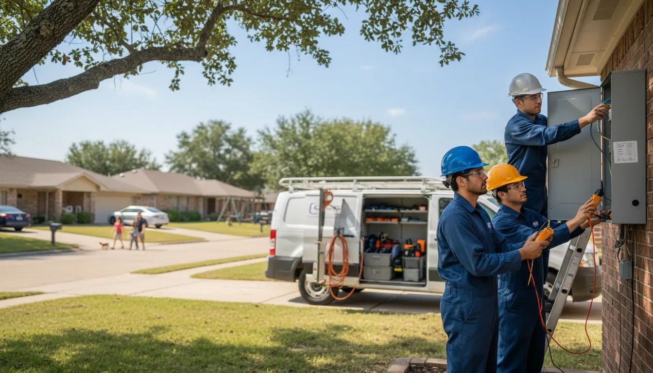 Certified electrician providing emergency electrical services in Pearland, TX